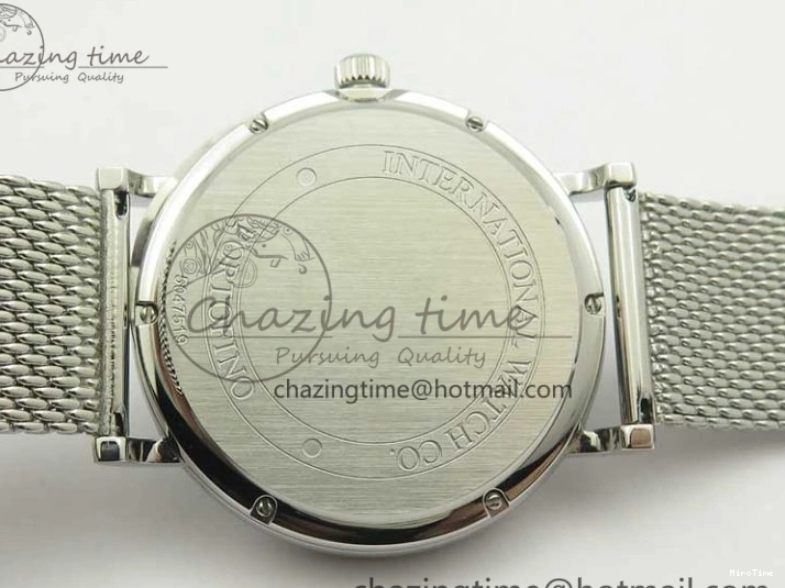 MIROTIME 0405 FastDry Portofino IW356501 SS V3 MK 1:1 Best Edition Black Dial On SS Mesh Bracelet MIYOTA 7195